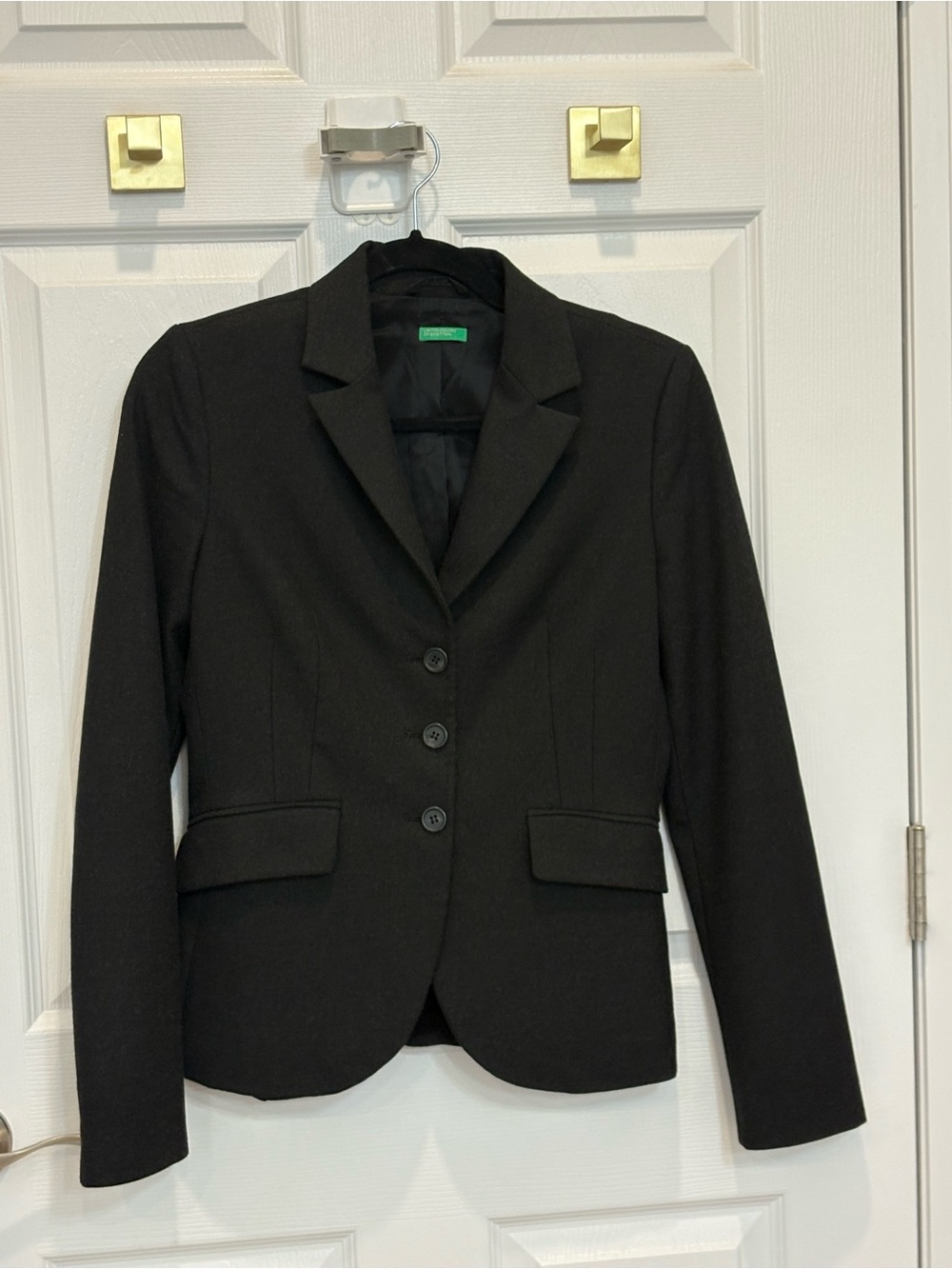 United Colours of Benetton Classic Black Women's Blazer Jacket #1443